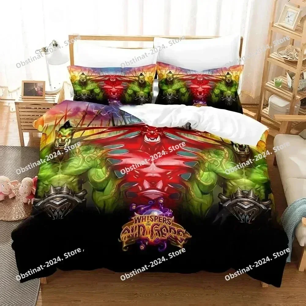 Hearthstone Heroes of Warcraft Bedding Set Printed single Comforter Quilt Duvet Cover Pillow Case 3 Pieces Sets Kids Adult Size