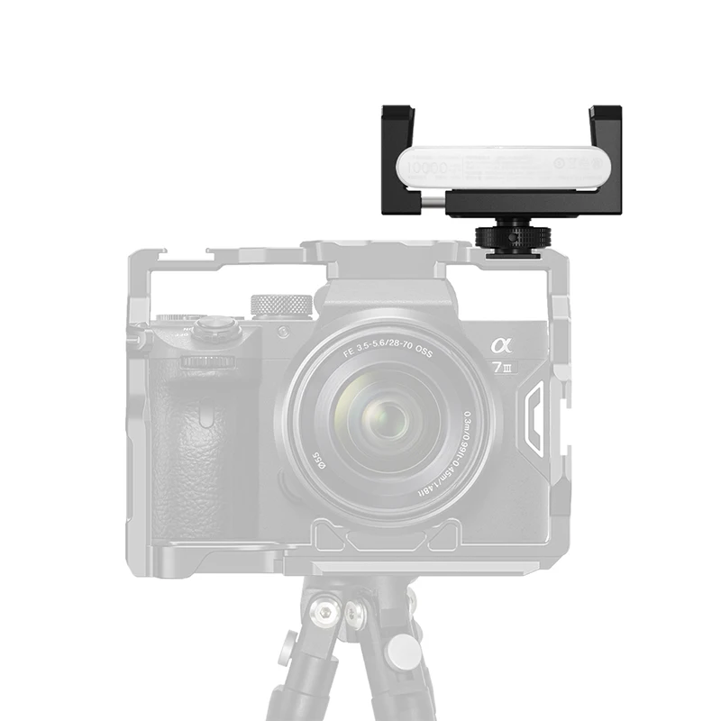 حامل عالمي SSD بطاقة المشبك جبل قوة البنك كليب الحذاء البارد قوس لسامسونج T5/T7/T9 SSD ل BMPCC 4K 6K برو هيكل قفصي الشكل للكاميرا