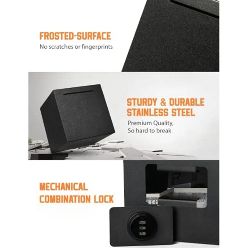 

BHTS-2X Piggy Bank For Adults, Stainless Steel Combination Reusable Safe, Metal Money Box With Combination Lock