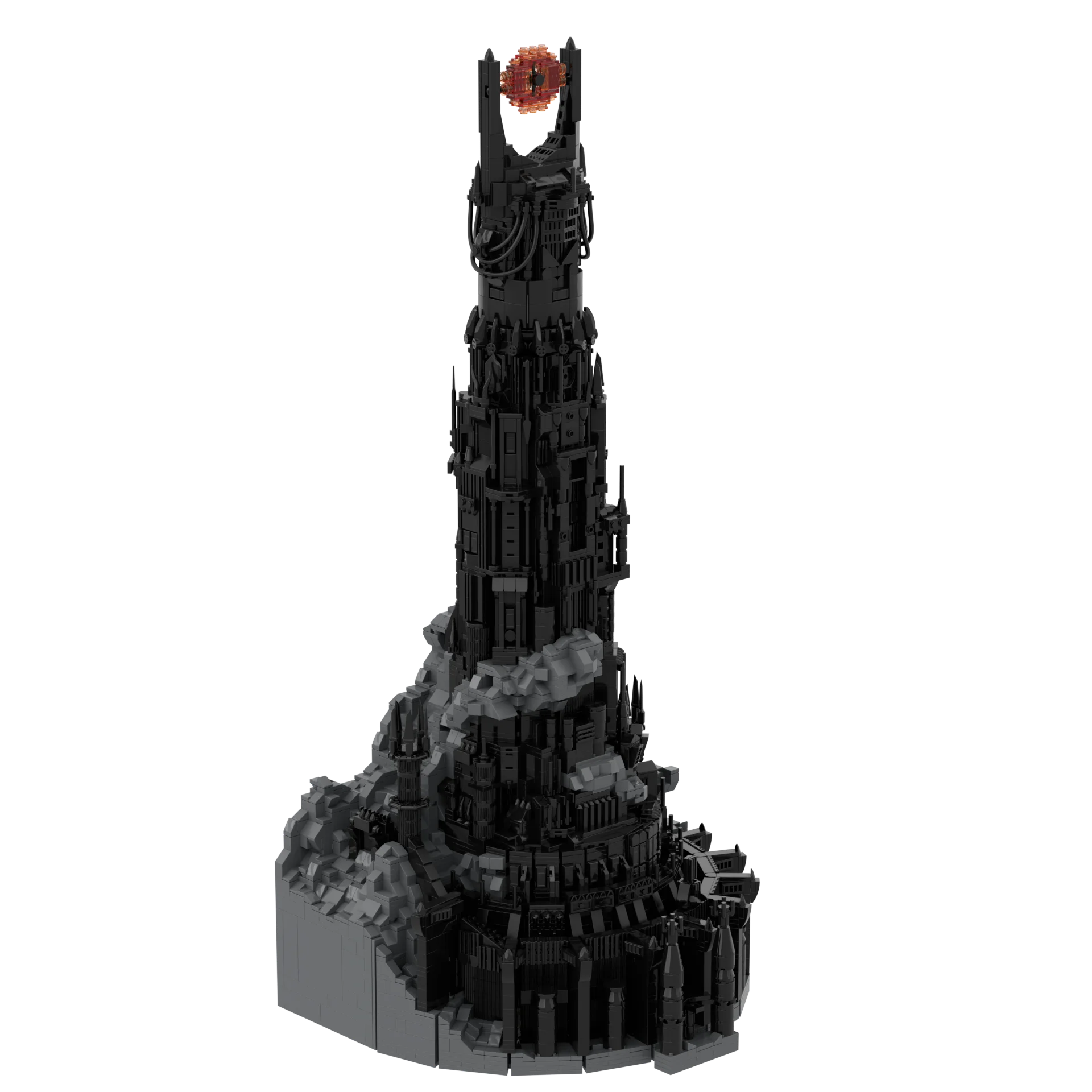 5996PCS Dark Lord Barad-dûr MOC Fortress Building Blocks Assembled Famous Tower Architecture Toy Brick Children's Birthday Gift