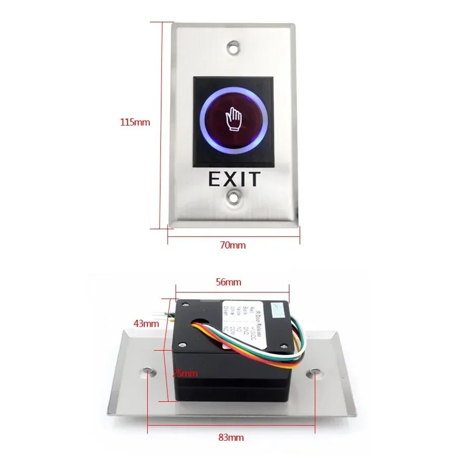 IR Touchless Electronic Lock Release Switch contactless protection bouton exit door access control switch door exit funny