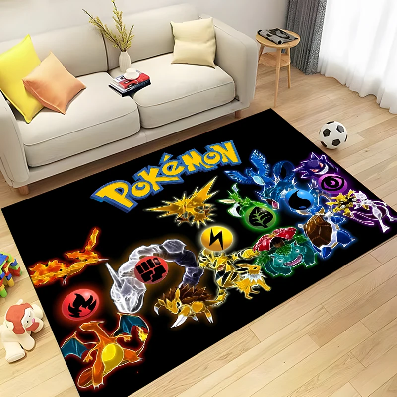 

Japanese Anime Pokemon Pikachu Carpet Yoga Room Decor Children's Crawling Mat Doormat Living Room Area Rug Games Area Floor Mat