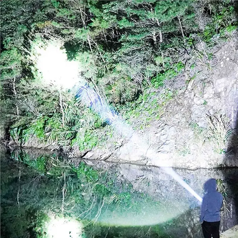 LICE-4X Portable LED Camping Tent Light Rechargeable Searchlight Outdoor Emergency Lighting Waterproof Hanging Night Lamp