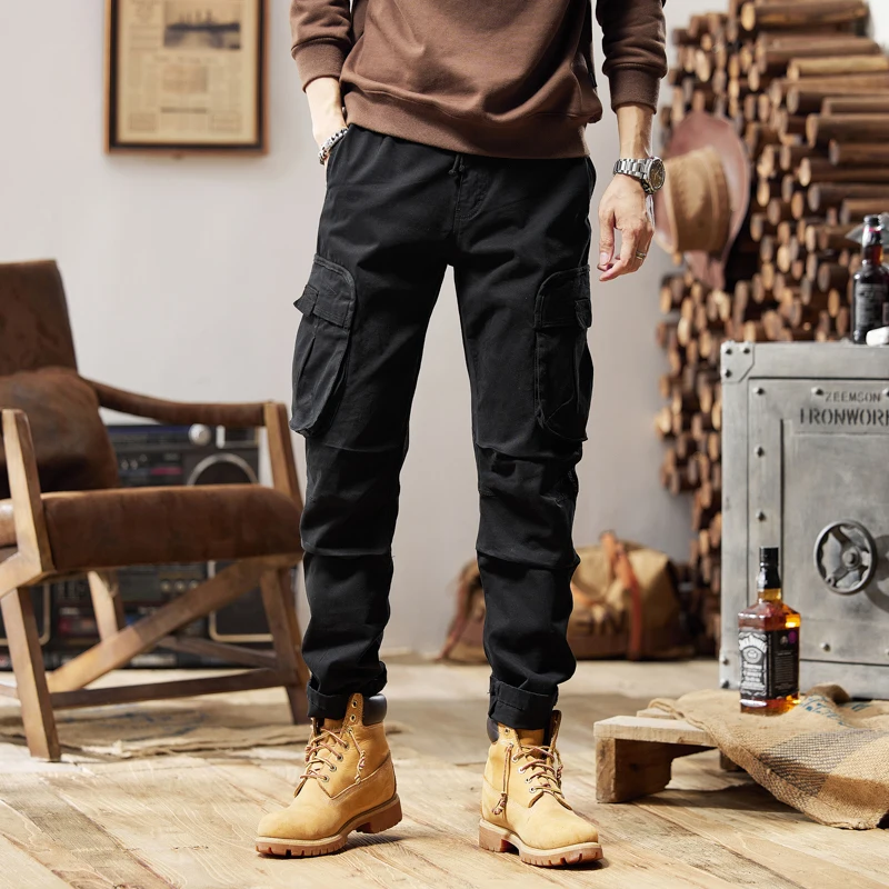 

New Men‘s Cargo Pants Loose Army Tactical Pants Multi-pocket Casual Trousers Pantalon Homme Male Cotton Military Overalls BL7607