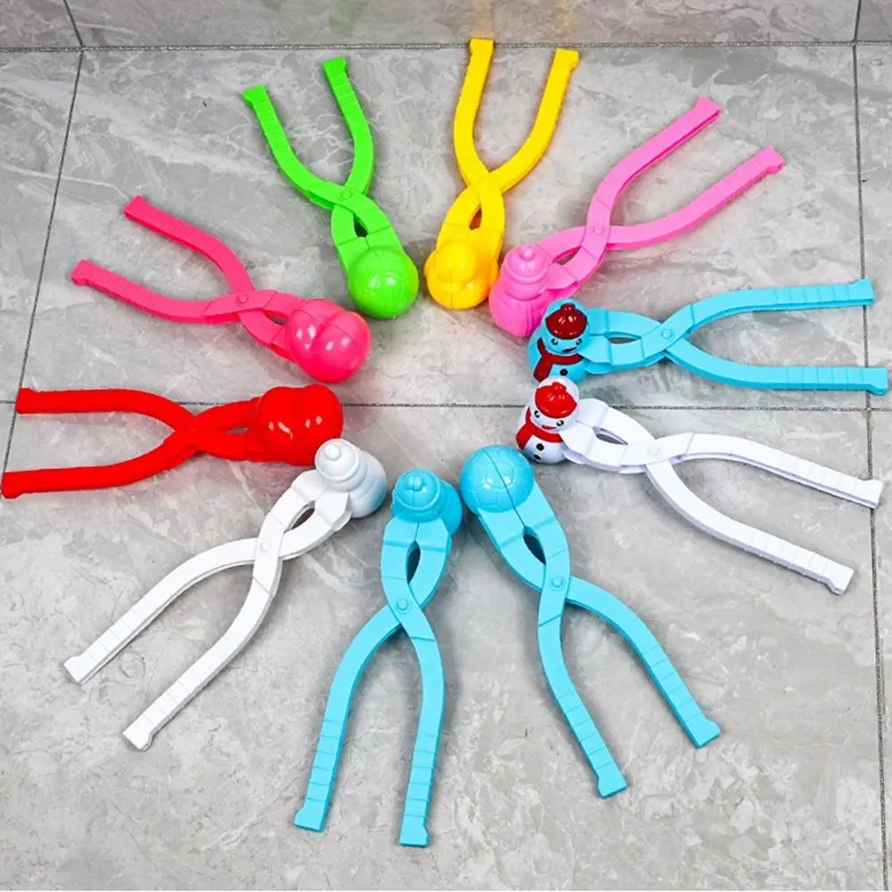 Clip per creatore di palle di neve all'aperto Multistyles di plastica Sabbia Stampo per palle di neve Giocattoli Cuore Fiocco di neve Forma di anatra Pinze per bambini Adulti