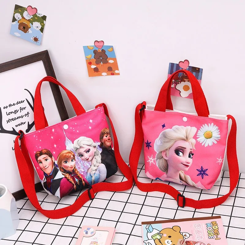 Disney Frozen Girls Handbag Cute Princess Elsa Cartoon Handbags Messenger Bag for Baby Girls Fashion Shoulder Bag Birthday Gifts