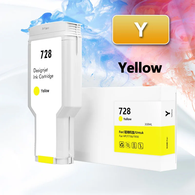 For HP 728 728XL Compatible Ink Cartridge For HP DesignJet T730 T830 With Full Ink F9J68A F9J67A F9J66A Pigment Ink/Dye Ink