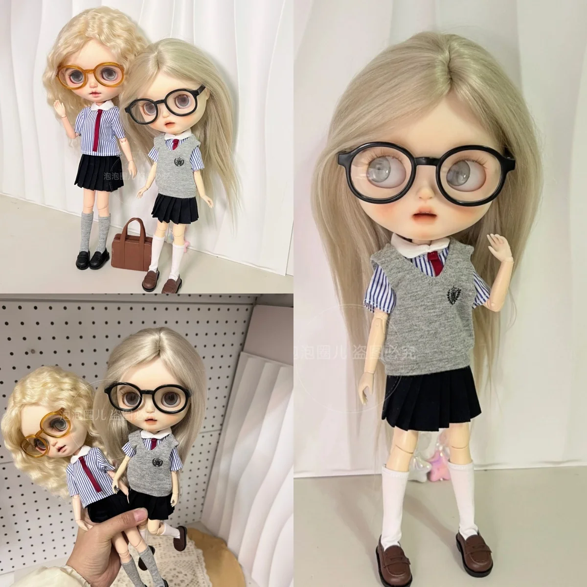 

【No Figure】Handmade Female Doll's Clothes Accessories Academia-style Suit Fit Girl Action Figure Body Toys For Blyth OB22 OB24