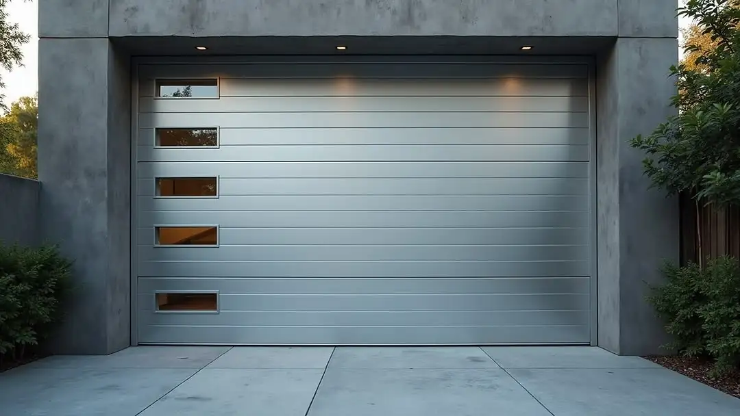 

Modern Windproof Aluminum Alloy Garage Door with Glass Window Rolling Opening Automatic Control Full View Sectional Garage Doors