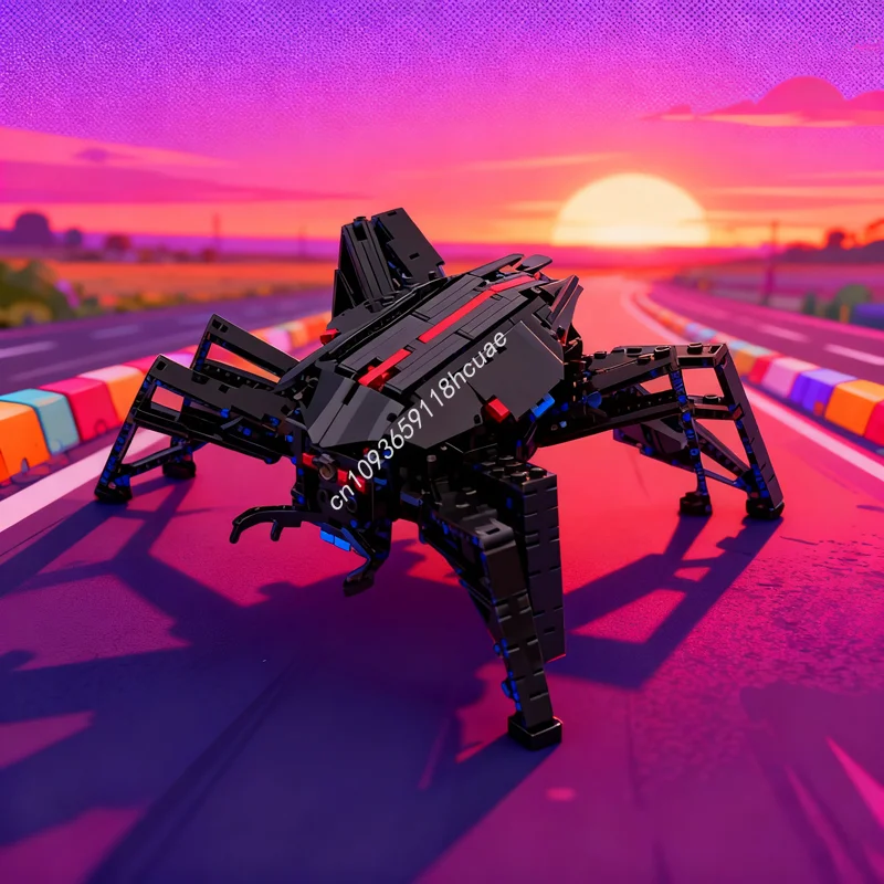 

1462 шт. MOC Spider 8-ногий ходячий робот, модель строительных блоков, сборка, креативный рождественский подарок, идея, образовательная игрушка на день рождения