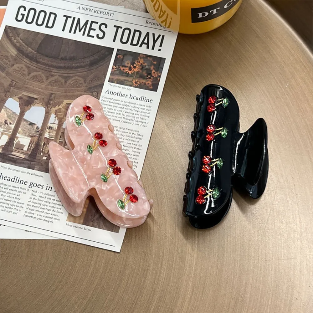 دبوس شعر ذيل حصان حلو ، مجوهرات شعر ، مشبك شعر ، غطاء رأس ، كرز ، قرش ، أغطية رأس ، جودة عالية