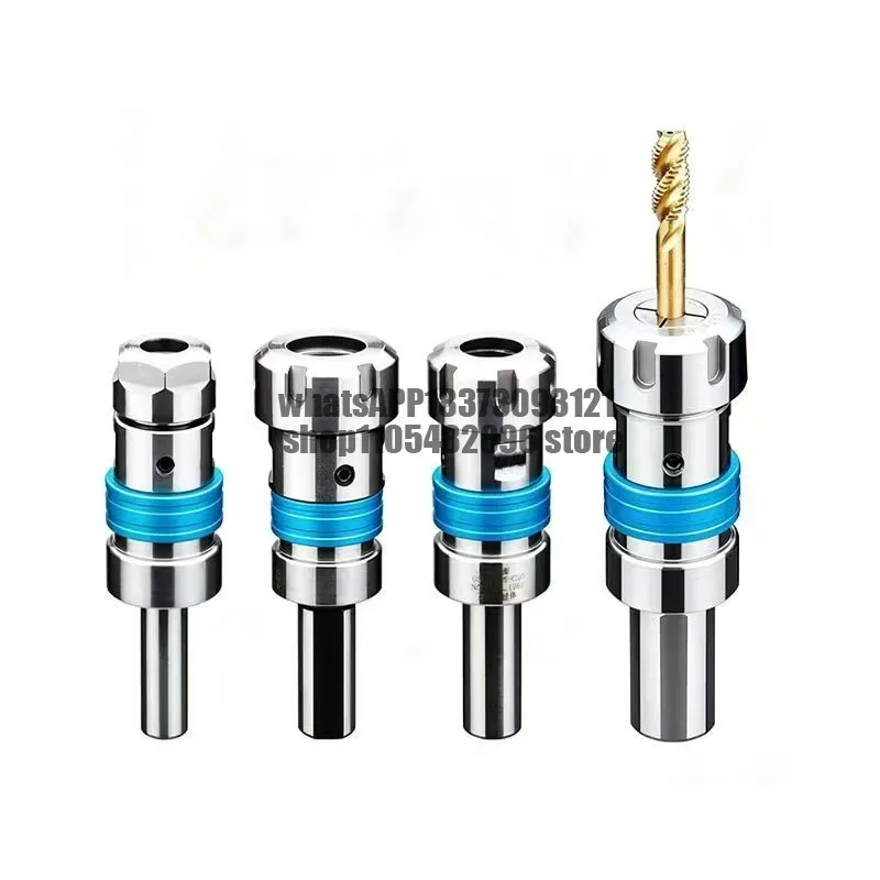 Lathe tapping shank two-way telescopic floating anti-disorderly tooth tap protection anti-break