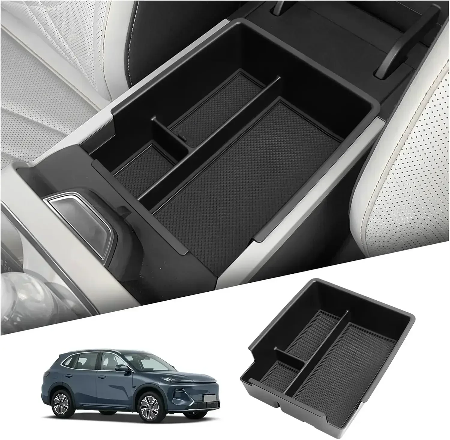 Konsolen-Armlehnen-Aufbewahrung für Geely Starray 7 EM-i Einfache Installation Auto-Zentrale Unterlage mit kabellosem Ladepad – Detail 1