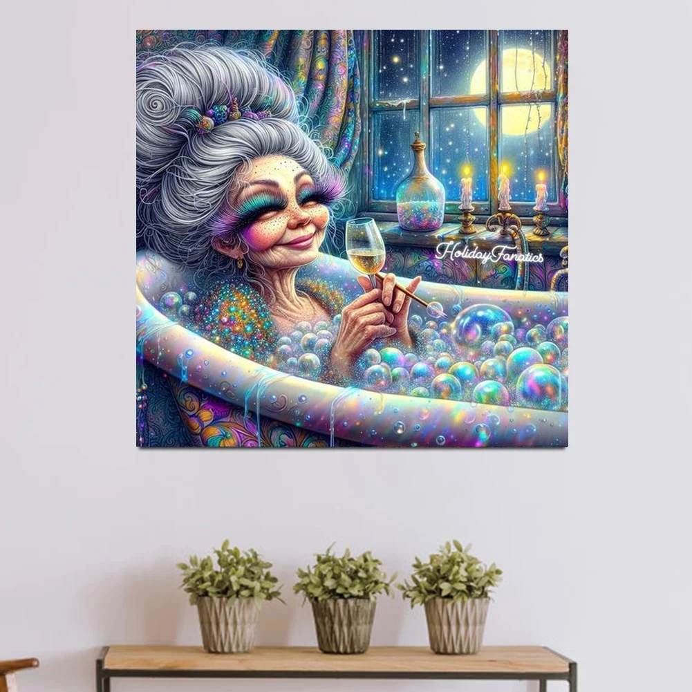 Witch Funny Holiday Granny Diy Diamond Painting New 2024 Beads Embroidery Mosaic grandma Full Diamond Cross Stitch Kits Home Dec