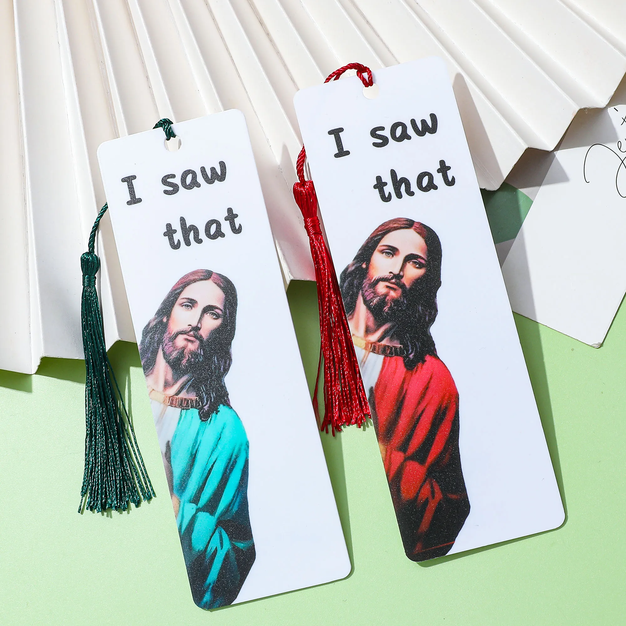 Creative double-sided printed acrylic bookmarks with religious beliefs, practical and exquisite reading bookmarks.