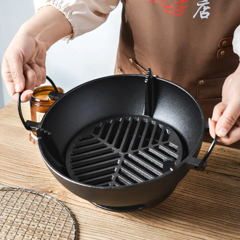 Barbecue Stove Set Round Charcoal Grill for Home Tea Making Outdoor Multi Functional Fire Pit for Small Gatherings