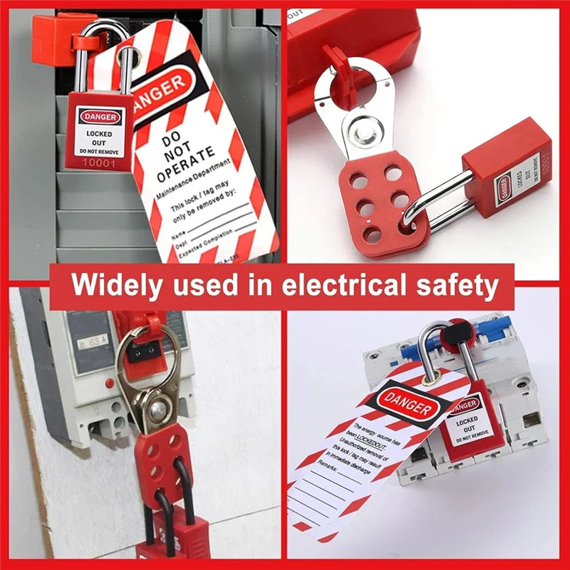 Lockout Tagout Kit, Electrical Safety Lockout Padlocks Kit Lockpicking Kit For Mechanical Electrical Equipment-AA70