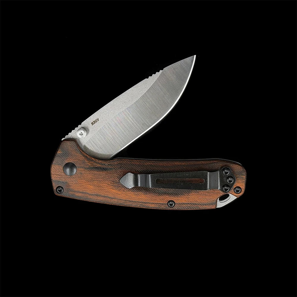 BM15031-2 Hunt North Fork CPM-S30V Wood Handle Folding Knife view 5