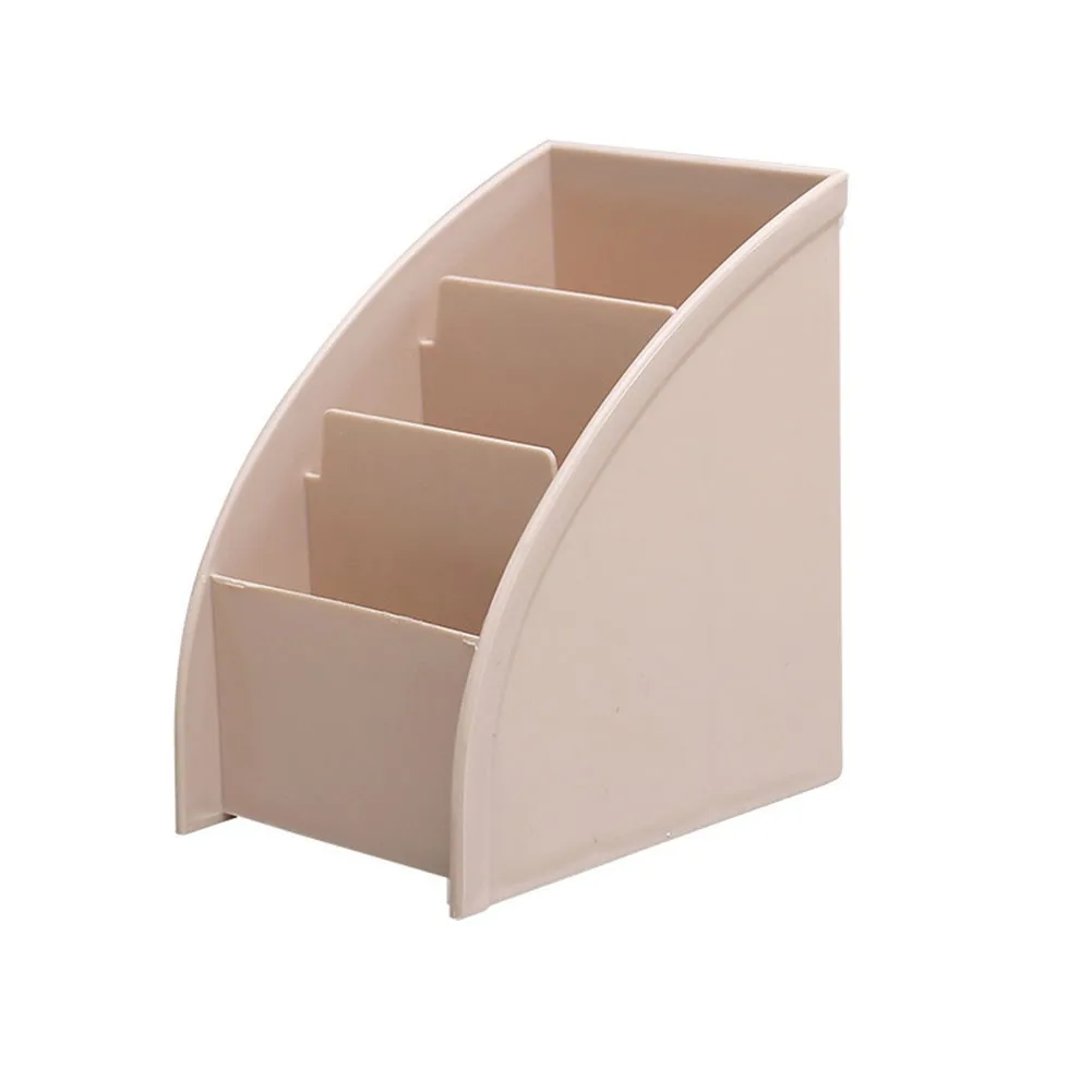 Storage Storage Box Tabletop Three-grid Container Holder Ladder-shaped Pen Box Plastic Remote Control Stationery