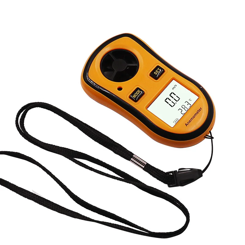 

10pcs Digital Anemometer 0-30m/s Wind Speed Meter -10 ~ 45C Temperature Tester Anemometro With LCD Backlight Display