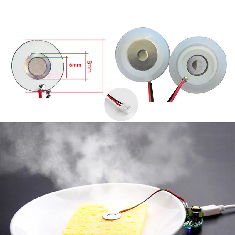 Humidificador microporoso de 10 piezas, difusor de aroma, accesorios de atomización, 108 KHZ