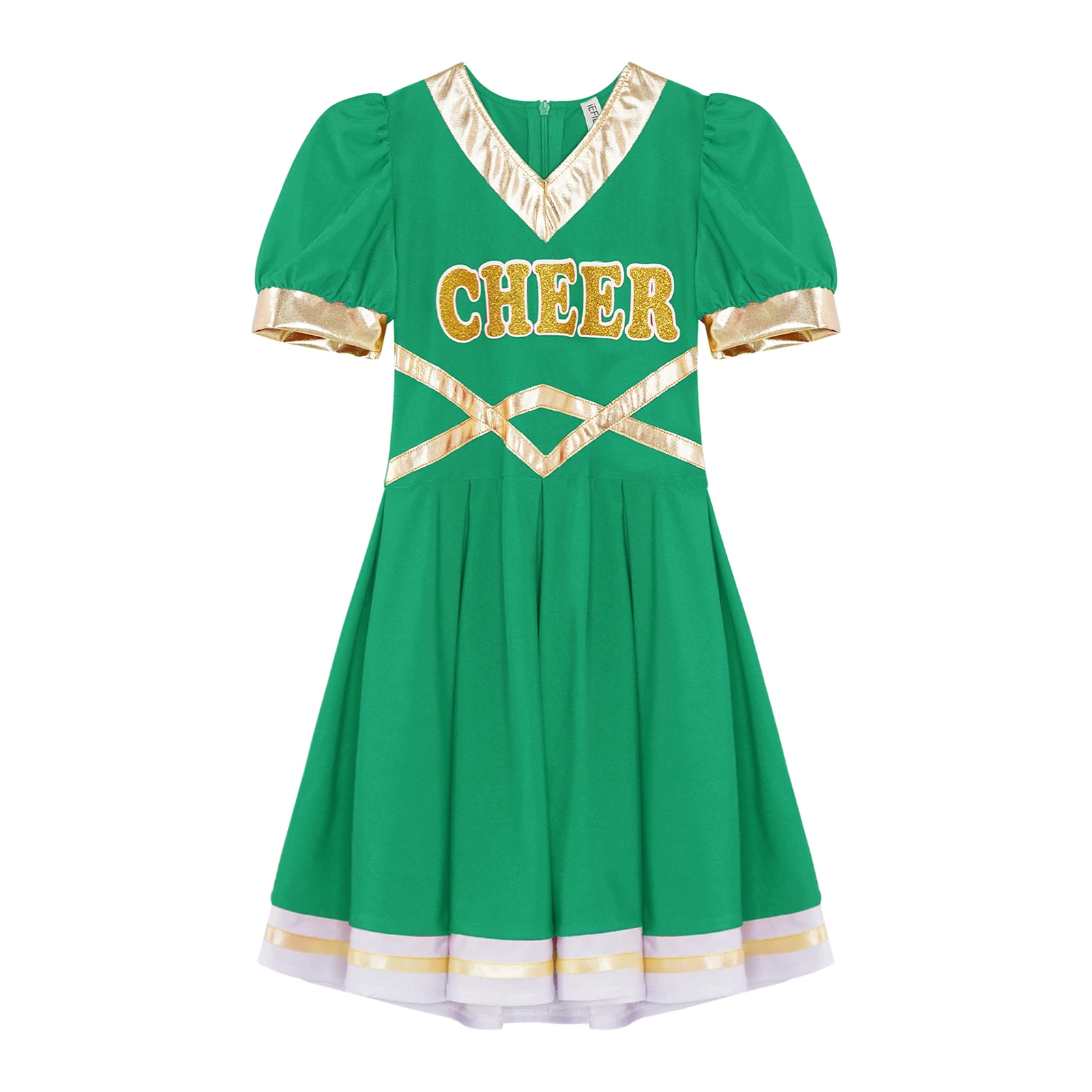 Children Cosplay Schoolgirl Costume Cheer Dance Dresses for Dancing Performance Kids Girls Letter Print Cheerleading Dress