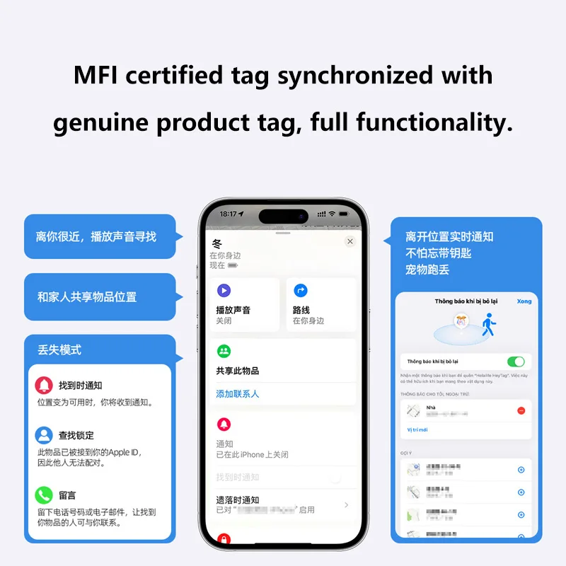 

New Mini GPS Smart Tracking Tag For IOS System Bluetooth Waterproof Tracker For Key Wallet Luggage Tracker Locator 2025