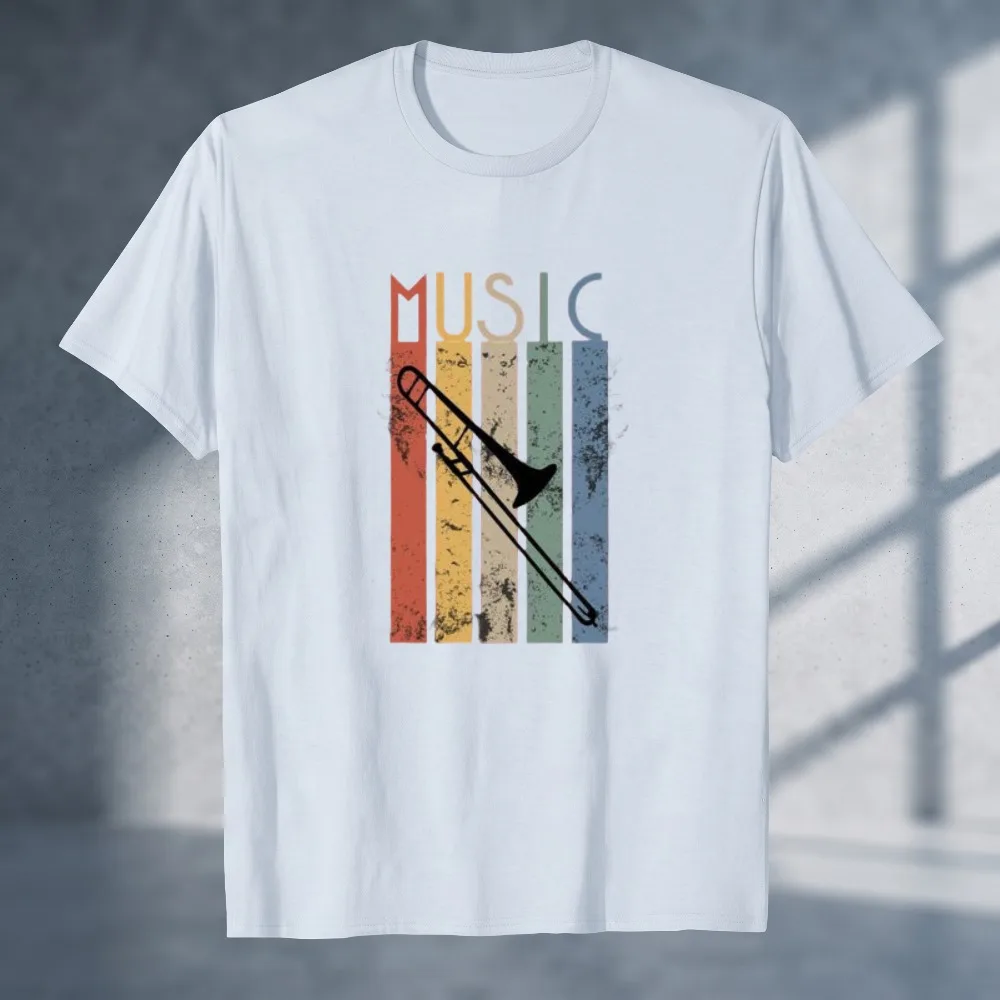 Trombone Music Dragonfly Butterfly Pollinator Wild Forest Animal Print Unisex T-shirt  Casual Outdoor Nature Music Cotton Tops