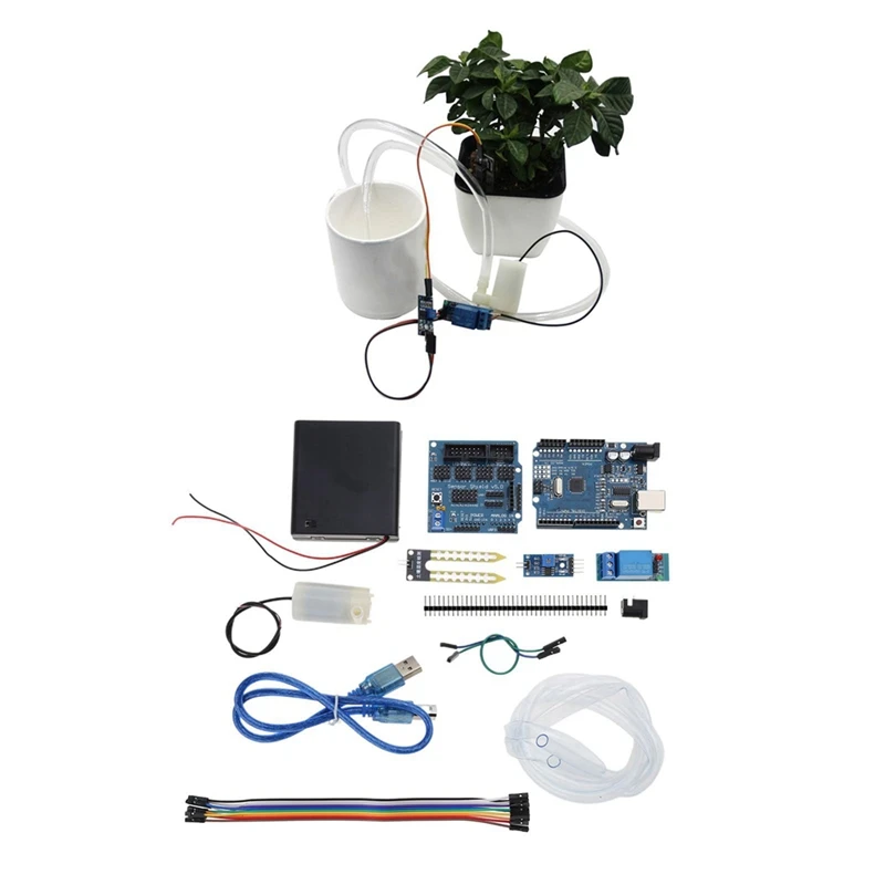 Automatic Irrigation System Self Watering DIY Kit Garden Greenhouse Flower Water Pump Soil Moisture Sensor Relay Module