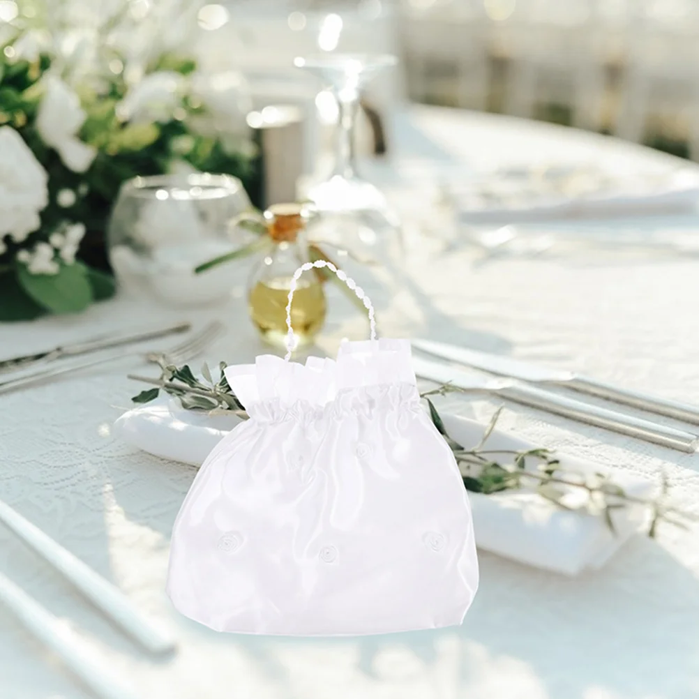 

2Pcs Bridal Bag Satin Bridal Handbag Bride Purse Wedding Day Bridesmaid Bag Bridesmaid Bags Clutch Handbag Stylish