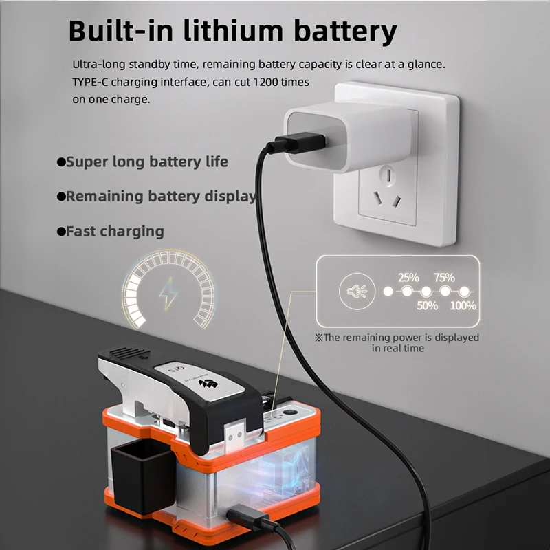 High precision Q1S Fully Automatic Electric Fiber Optic Cleaver Rechargeable Optic Cable Cutter FTTH Optical Fiber Cleaver 1 PCS