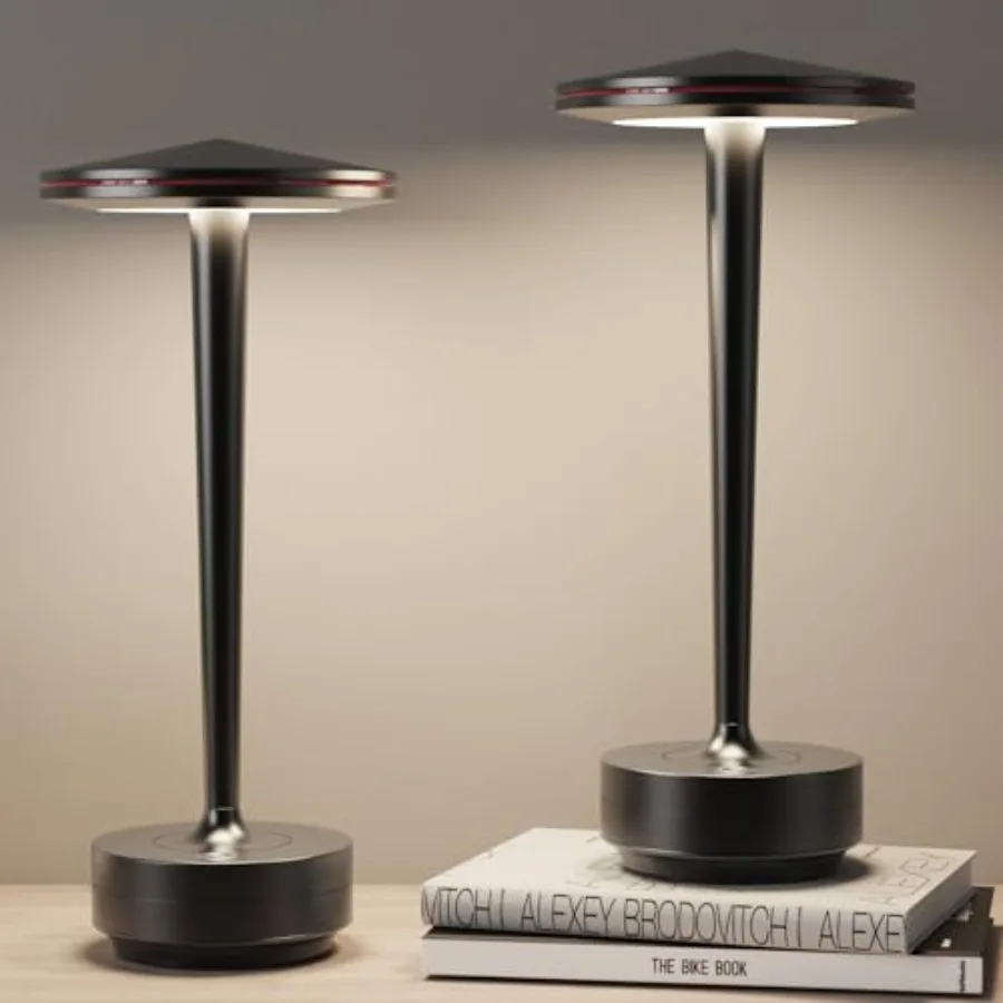 

2pack Rechargeable Cordless Table Lamp, LED Portable Powered LED Battery Light 6000mAh USB Desk Lamp, for Restaurants Outdoor