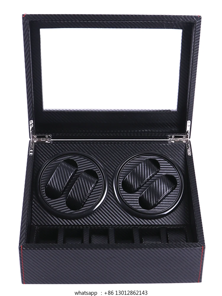 carbon-fiber-new-pu-leather-automatic-winding-motor-box-watch-storage-box-watch-shaker