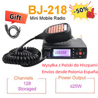 BAOJIE BJ-218 High Power 25W Mini Mobile Car Walkie Talkie UV Dual Band 136-174 & 400-470MHz FM Radio Shipping from Poland Spain