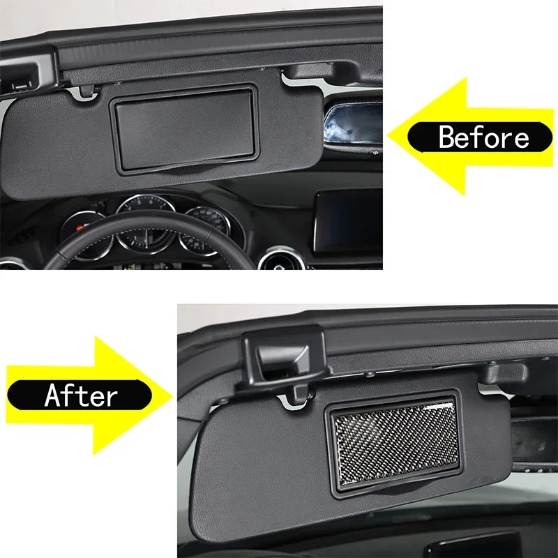 

2Pcs Soft Carbon Fiber For Mazda MX-5 2016-2025+ Car Interior Vanity Mirror Cover Sticker Trim Car Accessories