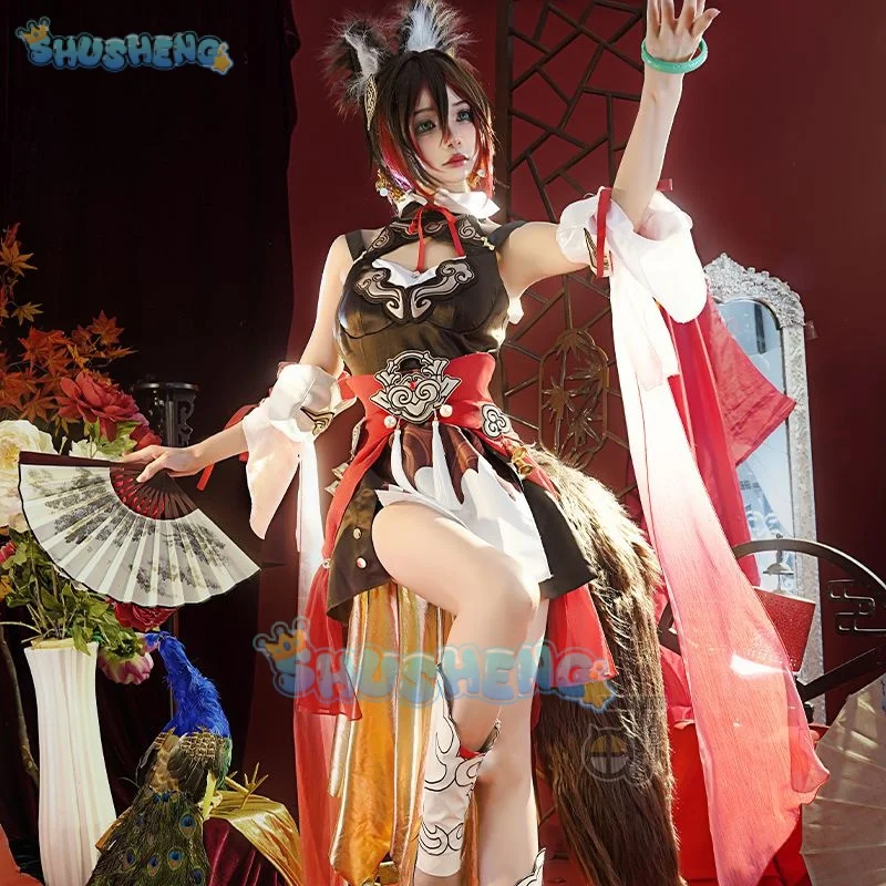 Traje Cosplay Tingyun para homens, ferrovia Honkai Star, uniforme de carnaval, trajes de Halloween