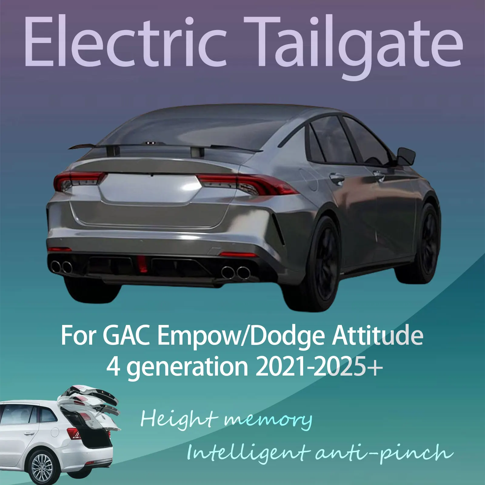 

For GAC Empow Dodge Attitude 4th 2021-2025+ Electric Tailgate with Sensor Trunk Anti-pinch Memory Height Intelligent Operation