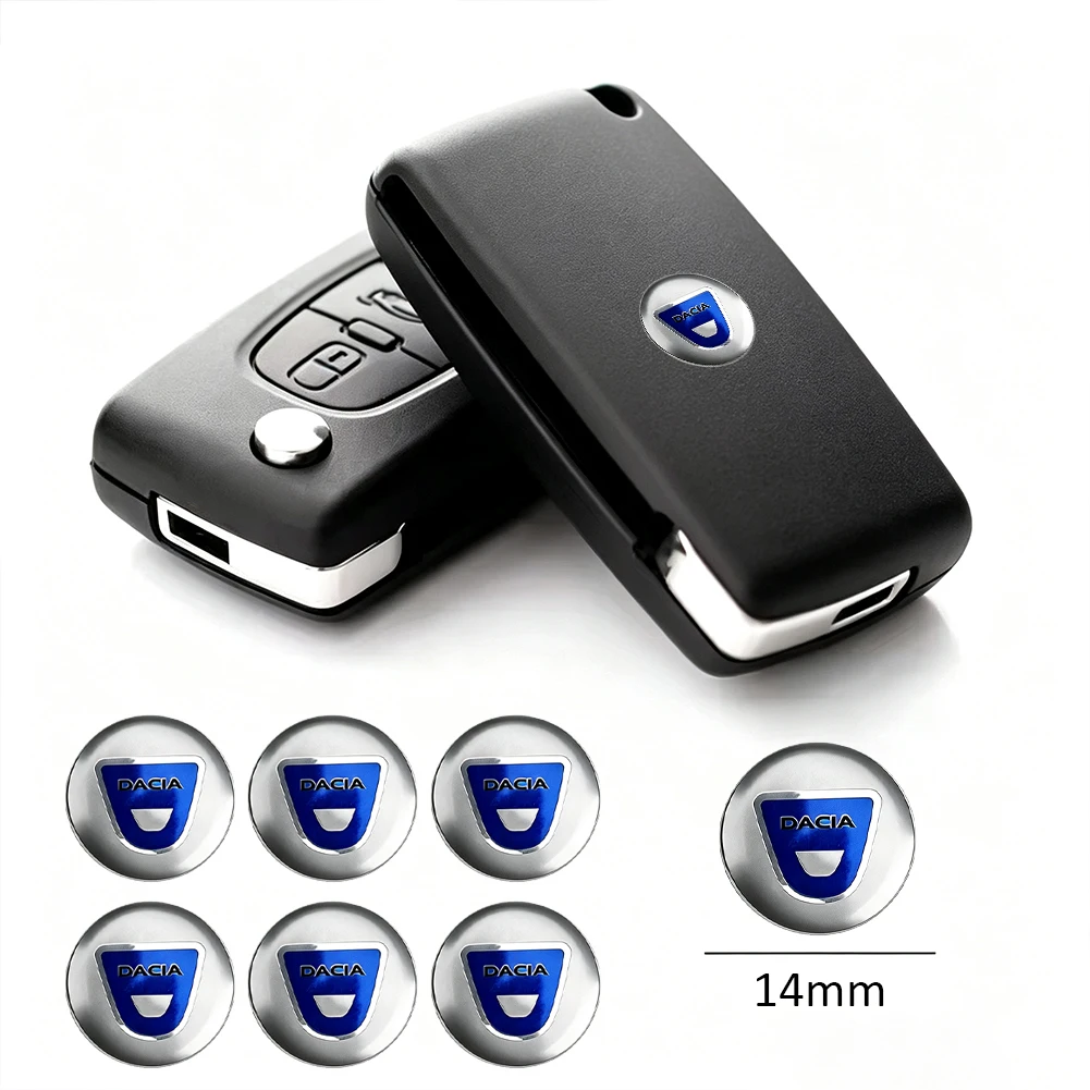 Car Remote Key Sticker Aluminum Emblem Decoration Decal For Dacia Sandero Stepway Duster Logan MCV Jogger Bigster Spring Dokker