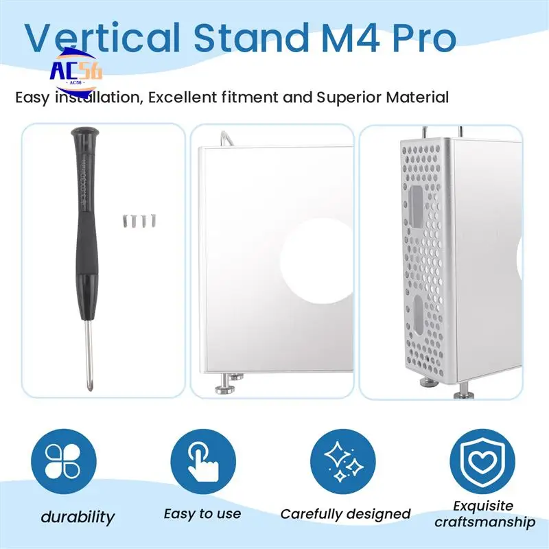 

AC56-для Mac Mini M4/M4 Pro, вертикальная подставка, чехол для компьютера, защитный чехол, компьютерные аксессуары для Mac Mini M4/M4 Pro