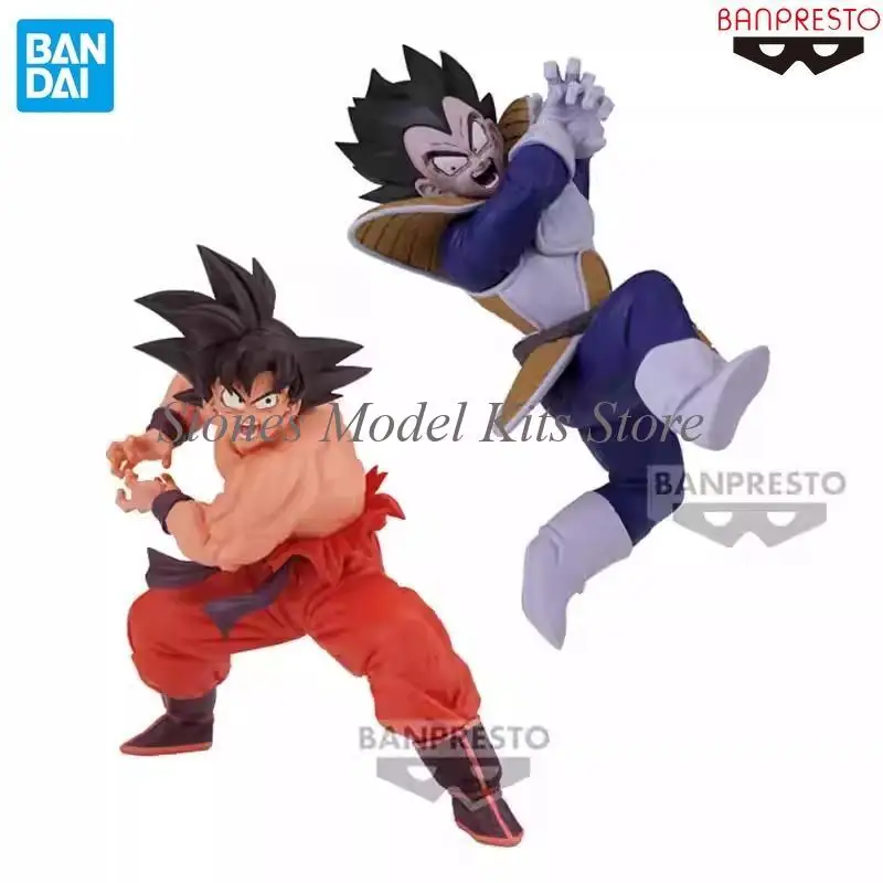 In Stock Bandai Banpresto Original Dragon Ball Z Match Makers Son Goku Vegeta Kaiouken Galick Gun Anime Figures Model Collection