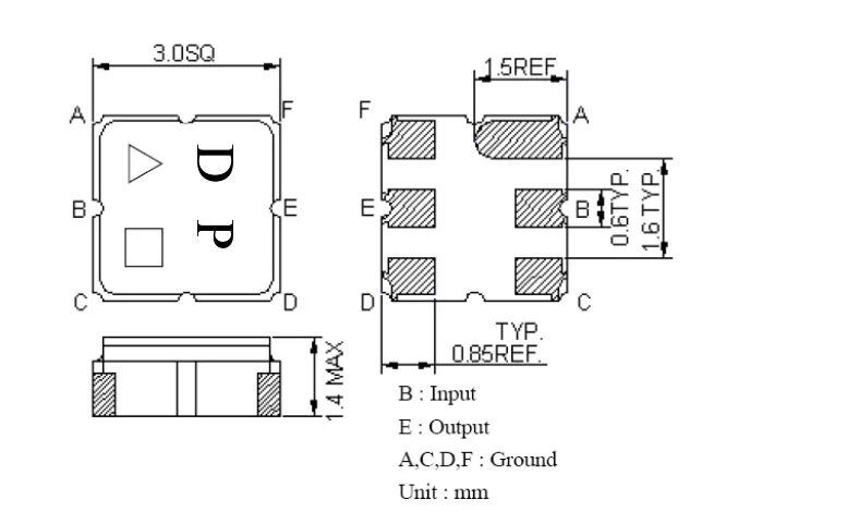 TA0976A 872.5MHz DP 3*3MM TA0967A DG 1561MHz 1561 MHz TA0224A LE 1575.42MHz 1575.42 TA0583A 1500MHz SMD 3.0x3.0 mm SAW Filter