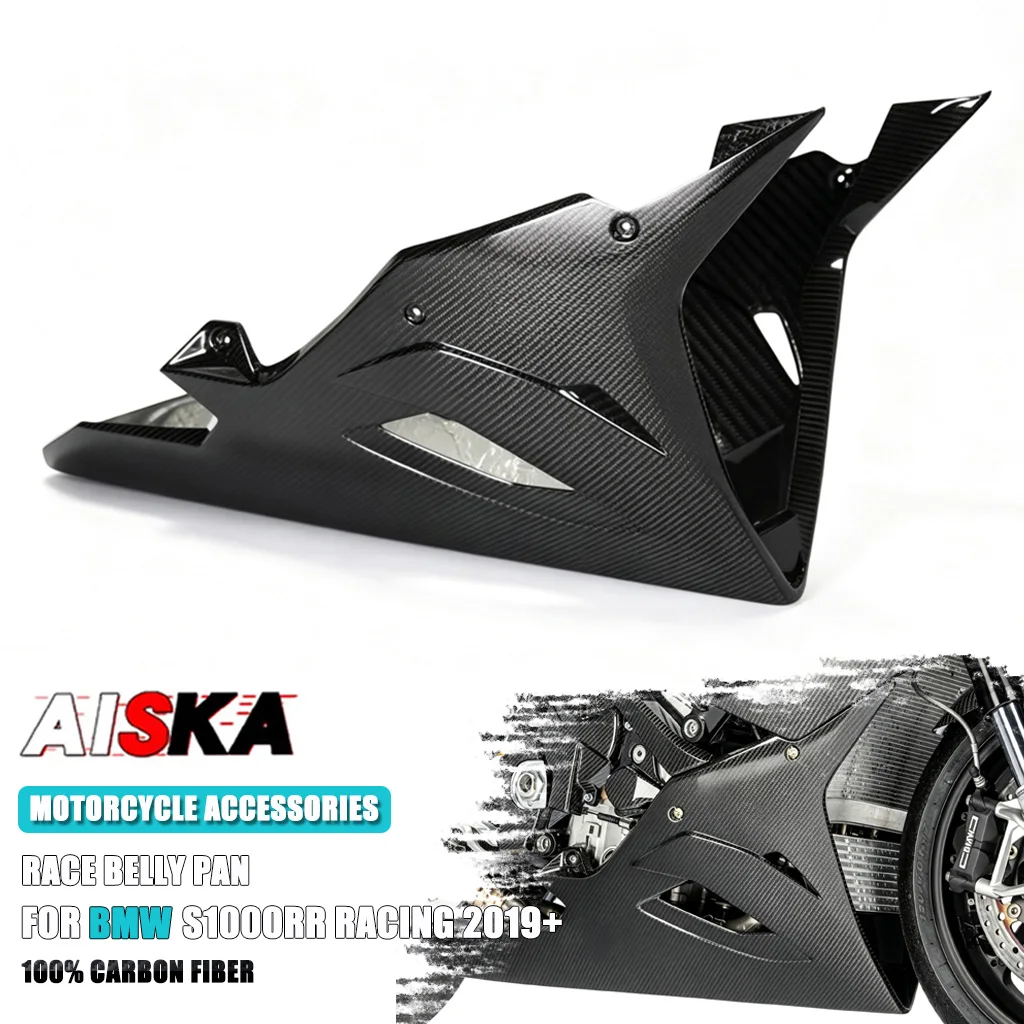Pure Carbon Fiber Bellypan Undertray Guard Fairing Protector Kit For BMW S1000RR Racing 2019 2020 2021 2022 2023 2024 2025 2026