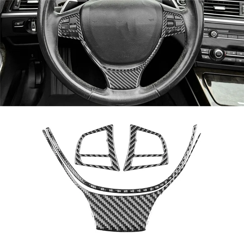 

Carbon Fiber Trim Accessories Car Steering Wheel Cover For BMW 6 Series M6 F12 F13 F06 2011-2018