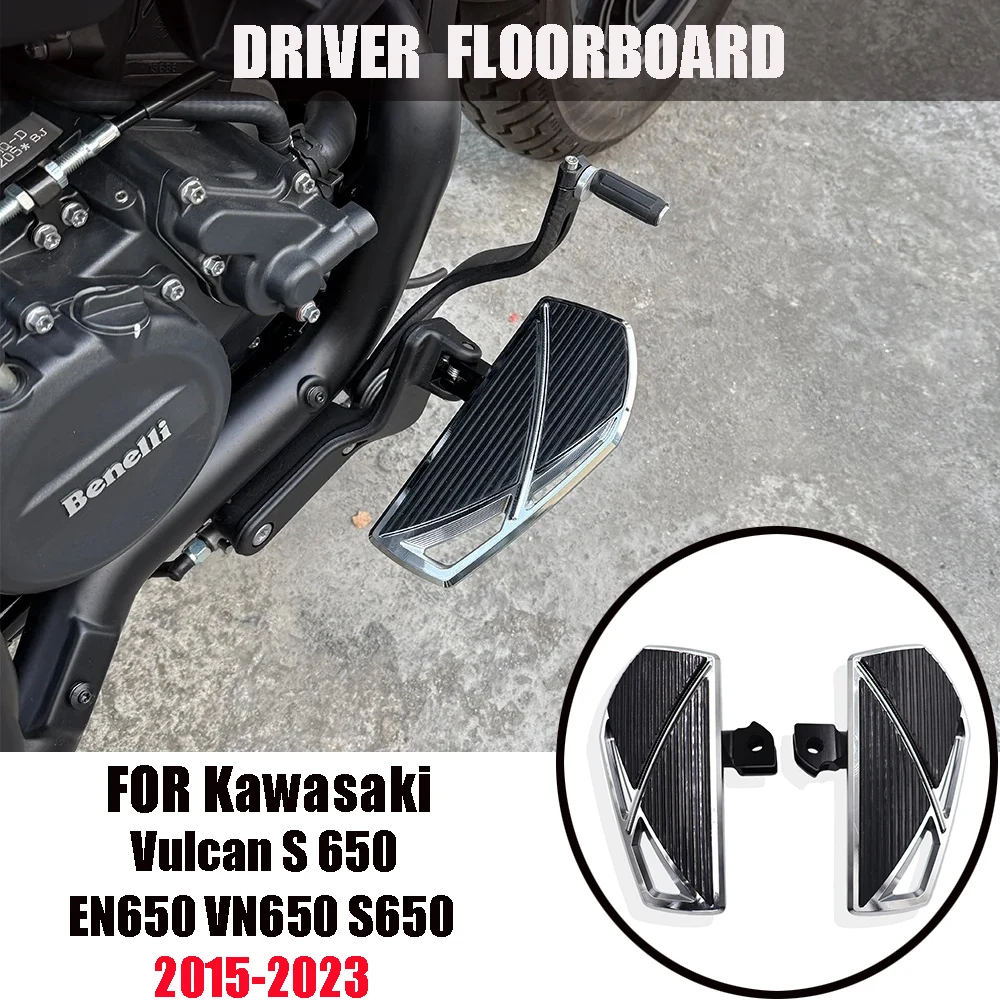 

For Kawasaki Vulcan S 650 EN650 VN650 S650 2015-2023 Motorcycle Front Foot Rest Rider Footboard Driver Floorboard Wide Footrest