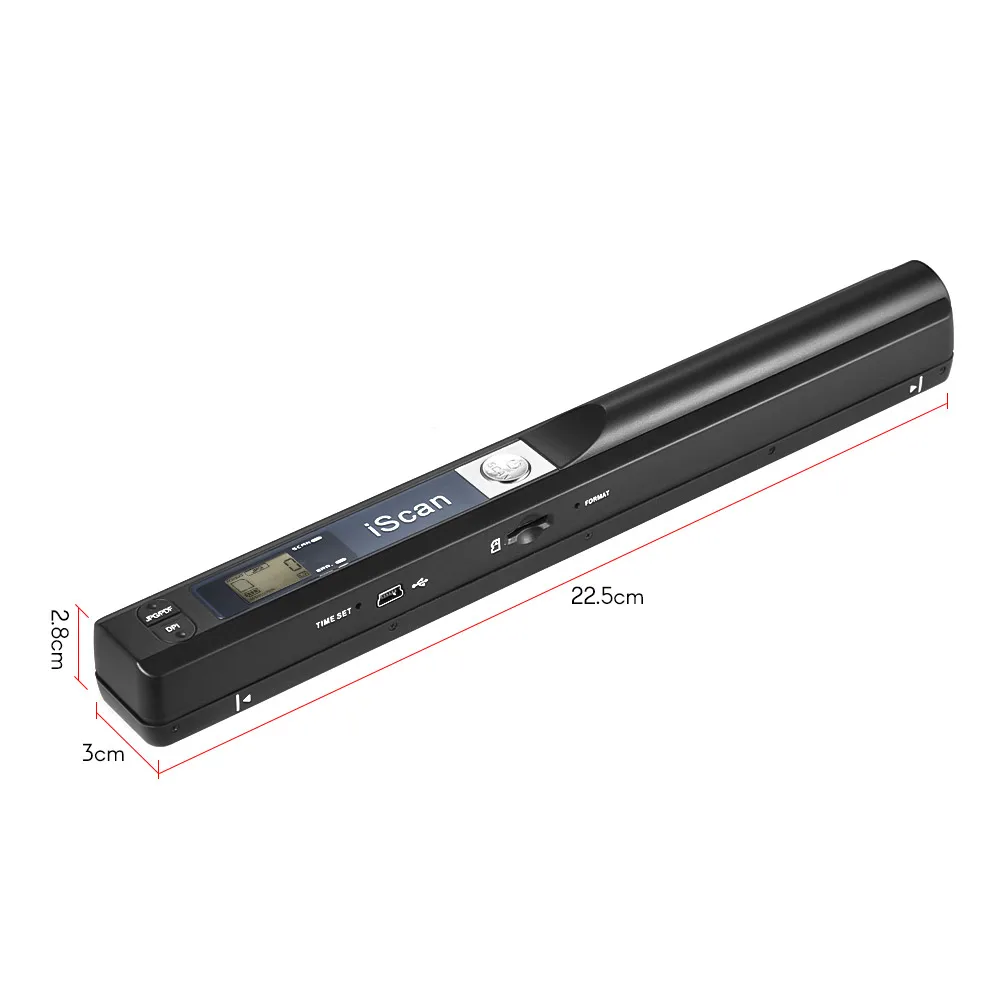 IScan-escáner de documentos portátil, dispositivo de mano inalámbrico, con pantalla LCD tipo c de 900DPI, compatible con formato JPG/PDF, A4, para negocios y hogar