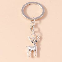 Cute Keychains Alloy Animal Deer Charms Keyrings Souvenir Gift for Women Men Car Key Handbag Pendants Key Chains DIY Accessories