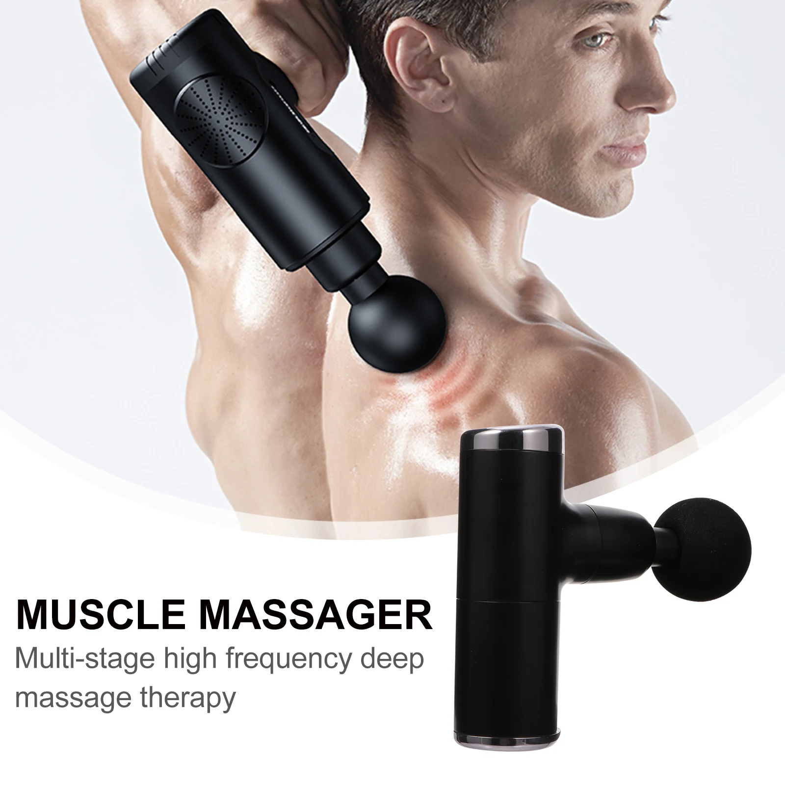 

1Set Muscle Massager 2000mAh Handheld Fascia Tissue Massager Rechargeable Deep Massage Therapy Fitness Tool Muscle Relax Tool