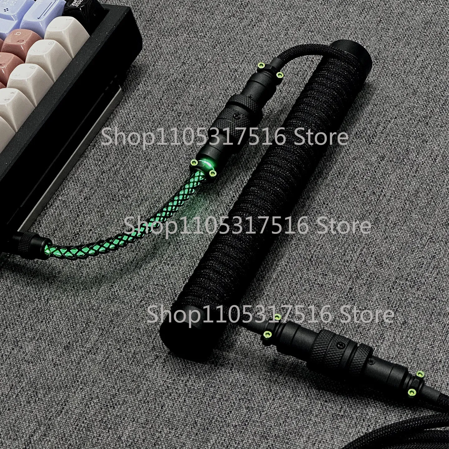 Three-section LED audio cable for mechanical keyboard supports magnetic key switches For UNKNOWN ERROR Z61