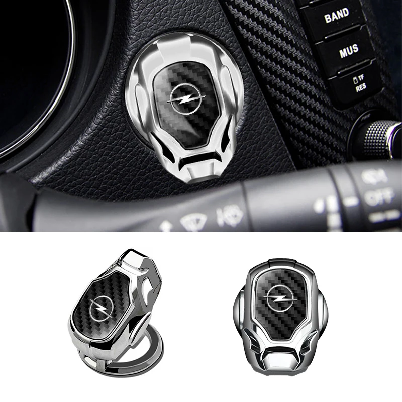 1pcs Car One-Click Start Buttons Protective Cover Decoration For Opel Opc Astra K Vivaro Corsa Zafira Insignia Mokka Car Styling