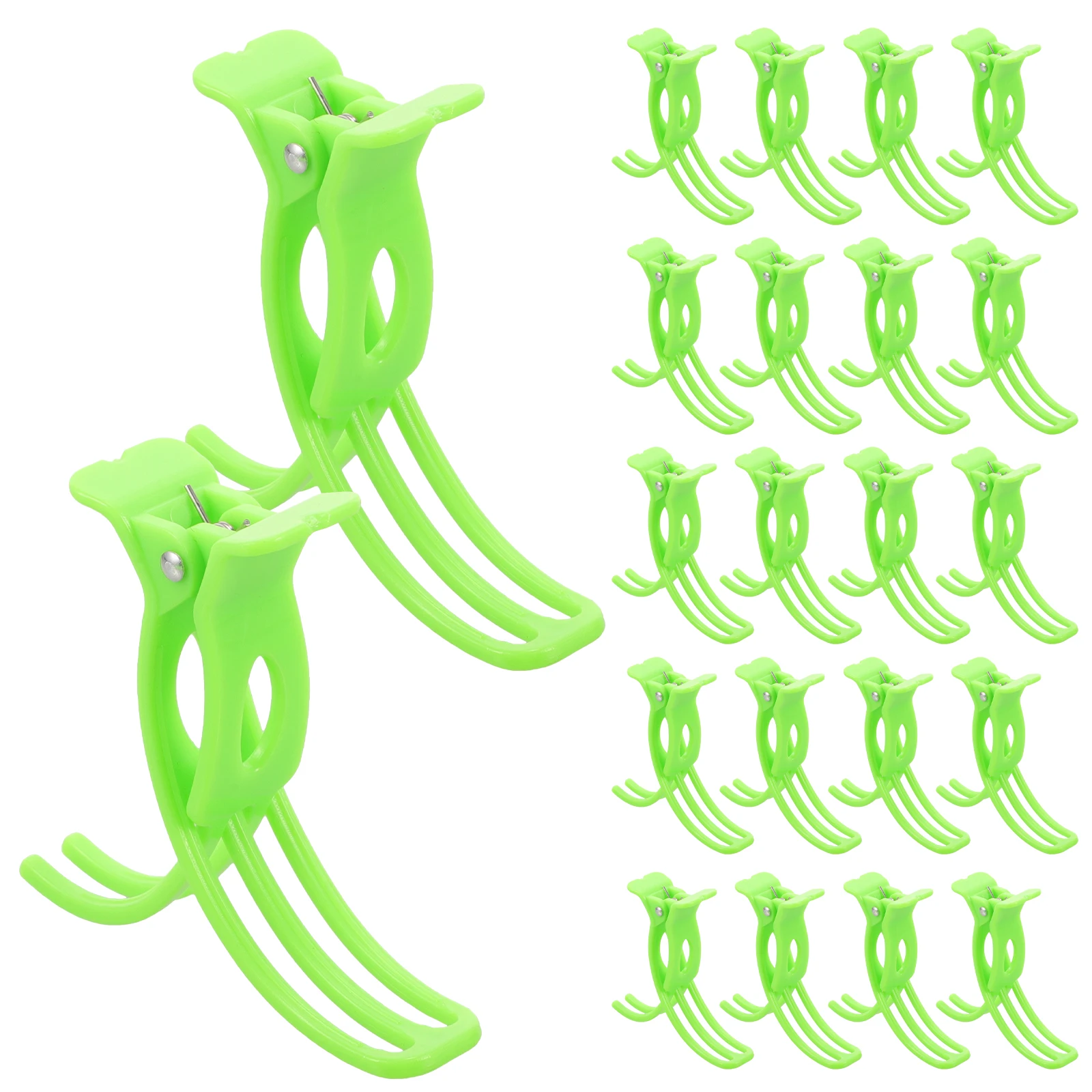 

50pcs Green Vegetable Clips for Kitchen Pot Reusable Plastic Food Clamps Anti Scald Tied Tools boiled Accessories